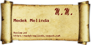 Medek Melinda névjegykártya