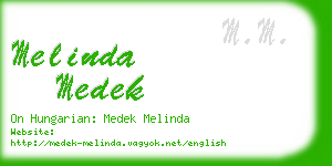 melinda medek business card